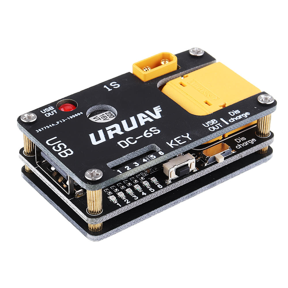 Ładowarka USB URUAV 2w1 DC-6S 5-12V (z funkcją rozładowywania)