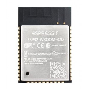 ESP32-WROOM-32D 128MBit - Moduł IoT WiFi i Bluetooth z 128 MBit (16MB) Flash
