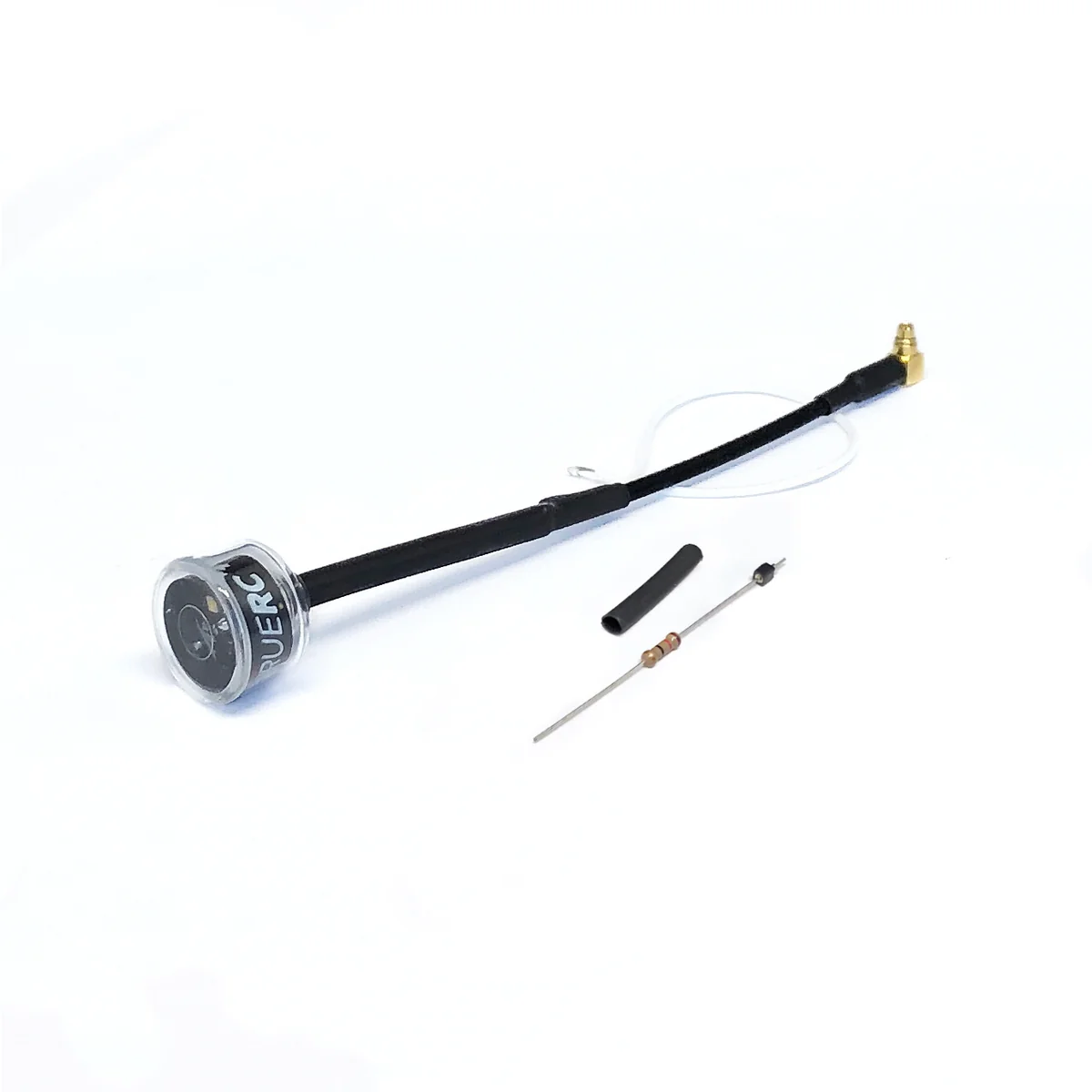 TrueRC Blaze 5.8GHz RHCP LED Integrated Antenna — MMCX90 Long 110mm / White