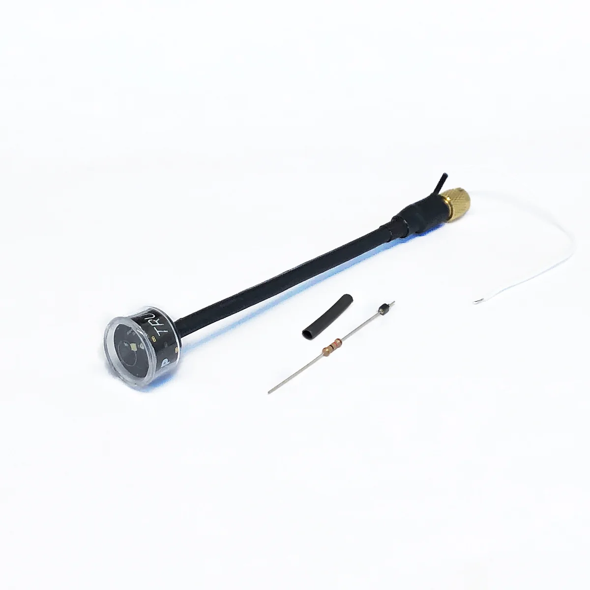 TrueRC Blaze 5.8GHz LHCP LED Integrated Antenna — SMA Long 110mm / White