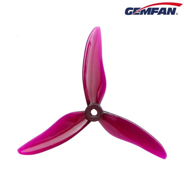 Gemfan HURRICANE DURABLE 51499 Tri-Blade Propeller (2CW 2CCW) — Clear Purple