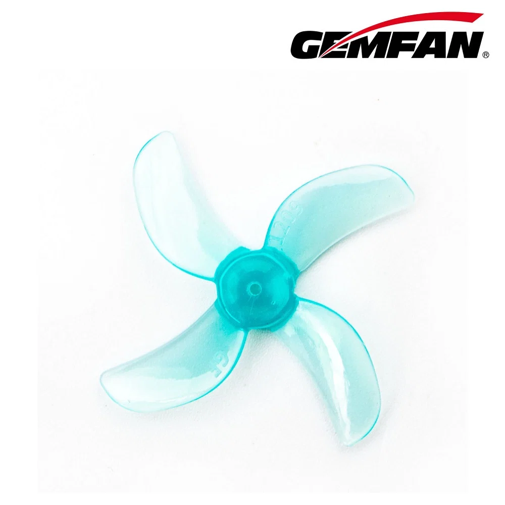 Gemfan 1209-4 31MM Quad blade 1mm Shaft (4CW+4CCW) Poly Carbonate - Choose Color — Clear Blue
