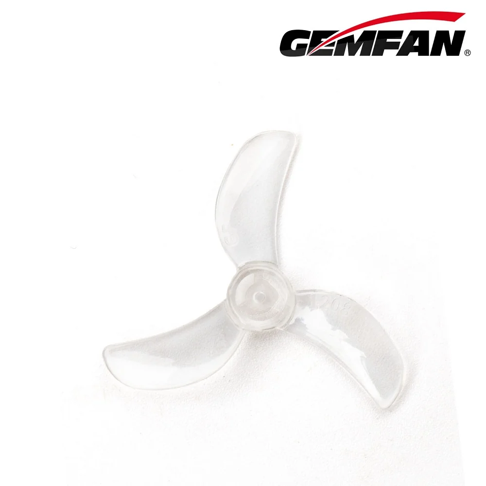 Gemfan 1208-3 31MM Tri blade 1mm Shaft (4CW+4CCW) Poly Carbonate - Choose Color — Clear