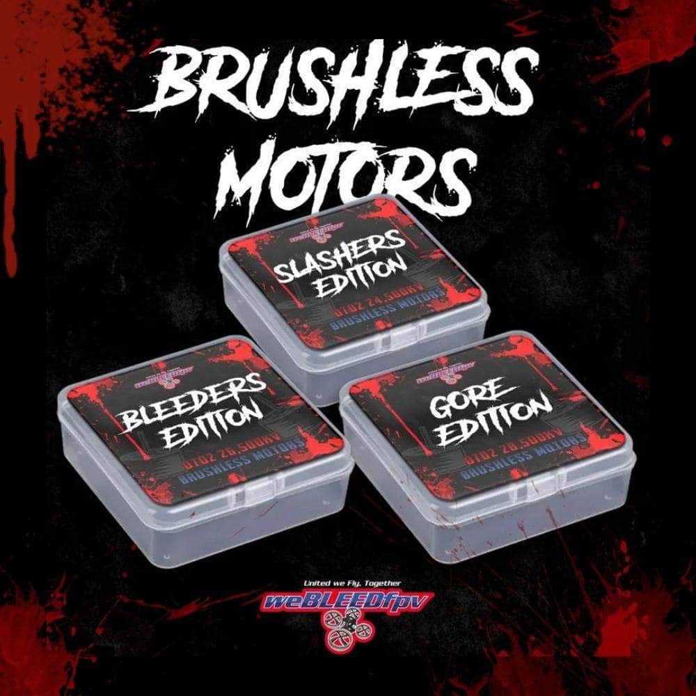 weBLEEDfpv 0702 SPECIAL EDITION BRUSHLESS MOTORS SET OF (4 MOTORS) — BLEEDERS 26,500kv