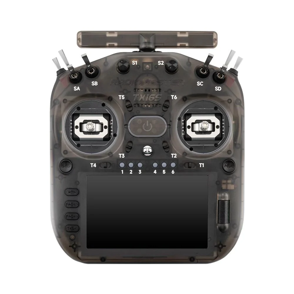 RadioMaster TX16S MK3 ELRS Gemini 2.4GHz and Sub-G 900MHz 5-inch Touchscreen Display V6.0 Hall Sensor Gimbals Mode 2 Radio Controller - Choose Color — Transparent Charcoal