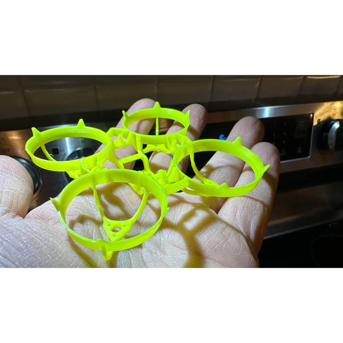 weBLEEDfpv x Fractal Engineering The Crown FPV 65mm Whoop Frame — YELLOW
