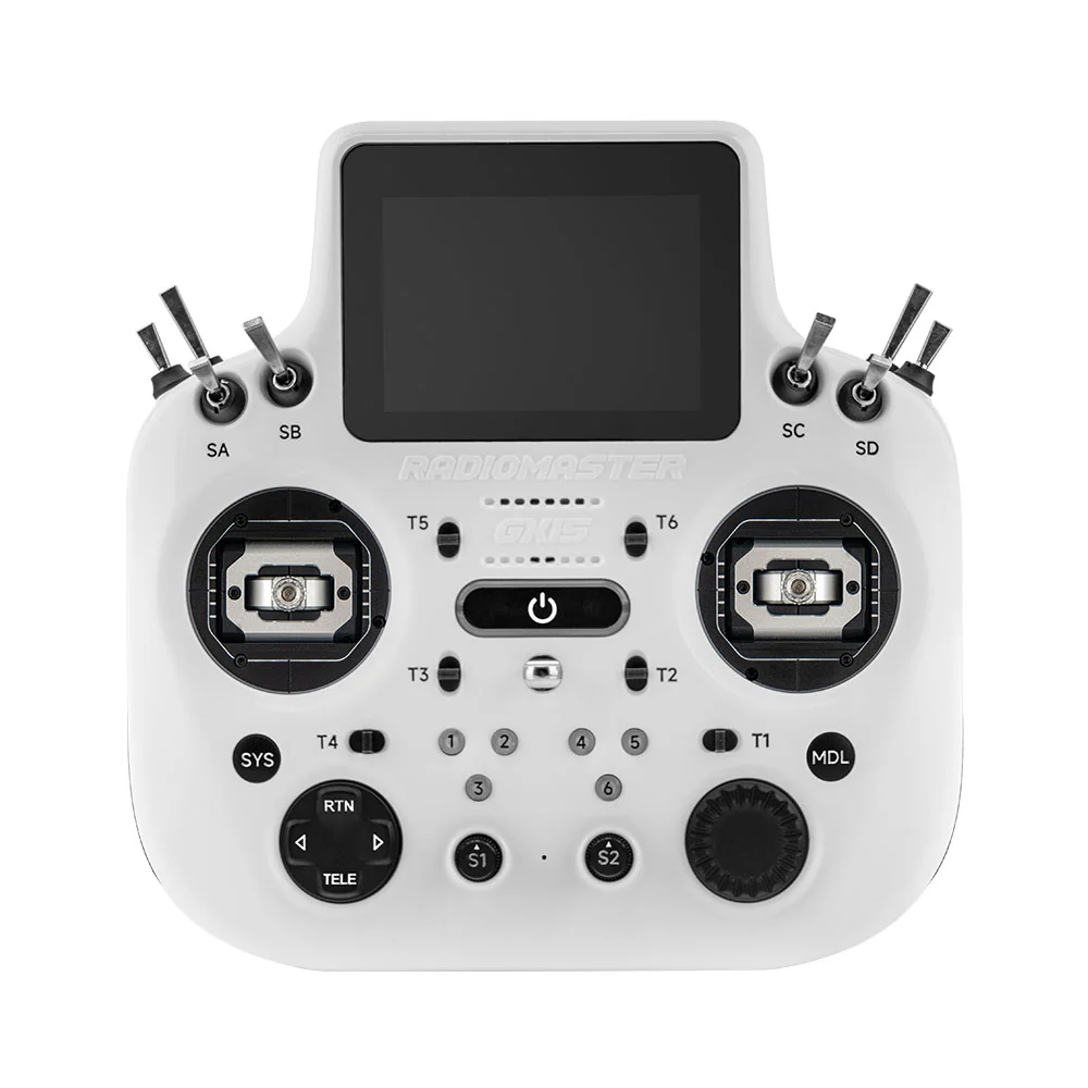 RadioMaster GX15 ELRS Gemini 2.4GHz 3.5-inch Touchscreen Display V6 CNC Hall Sensor Gimbals Radio Controller - Choose Color — White