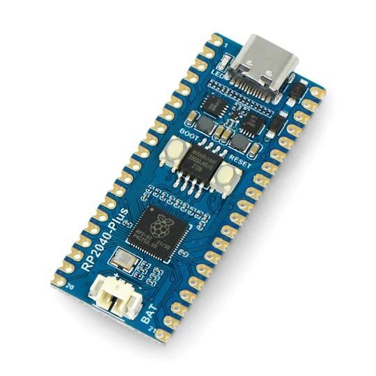 RP2040-Plus - płytka z mikrokontrolerem RP2040 i dodatkową pamięcią Flash - Waveshare 20290