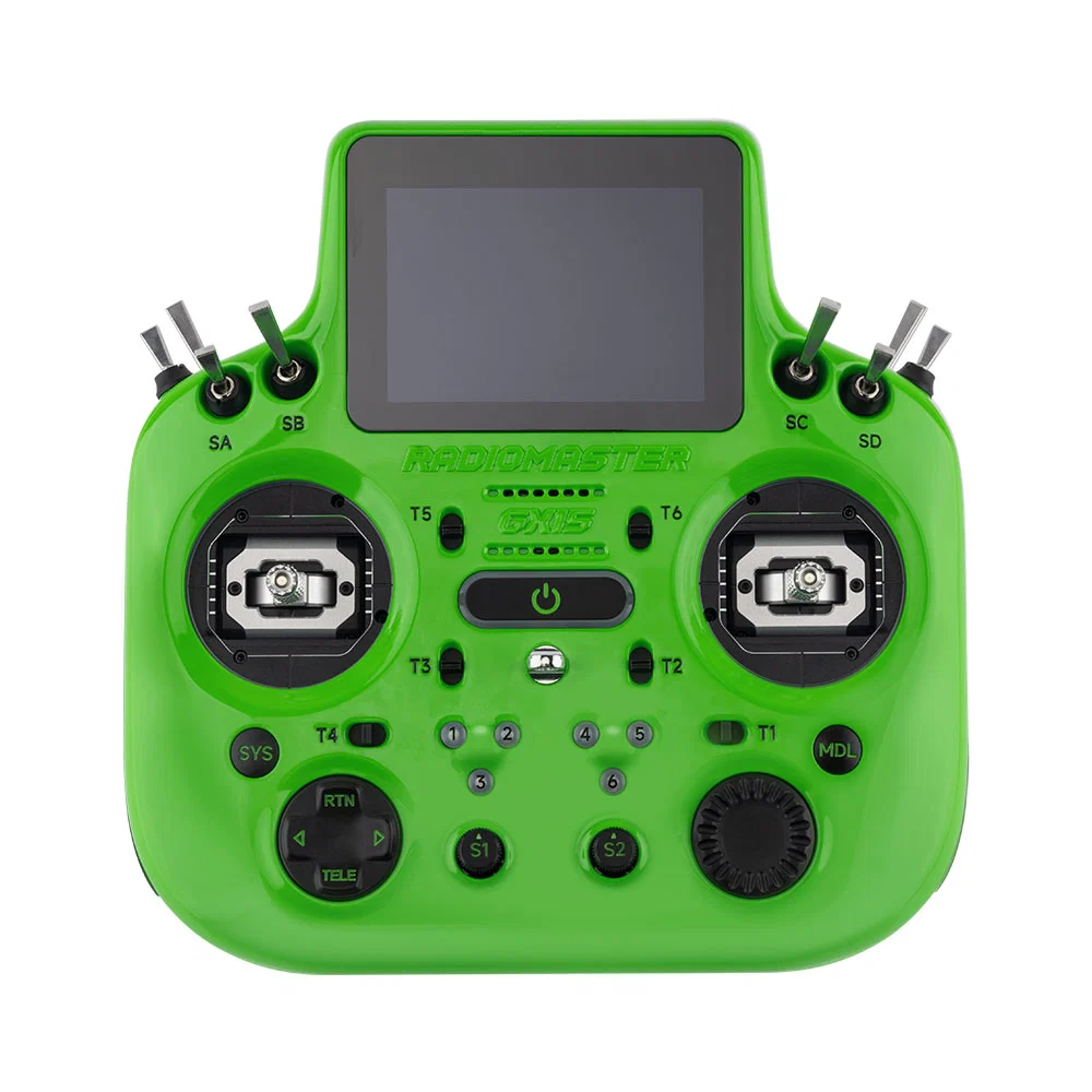 RadioMaster GX15 ELRS Gemini 2.4GHz 3.5-inch Touchscreen Display V6 CNC Hall Sensor Gimbals Radio Controller - Choose Color — Green
