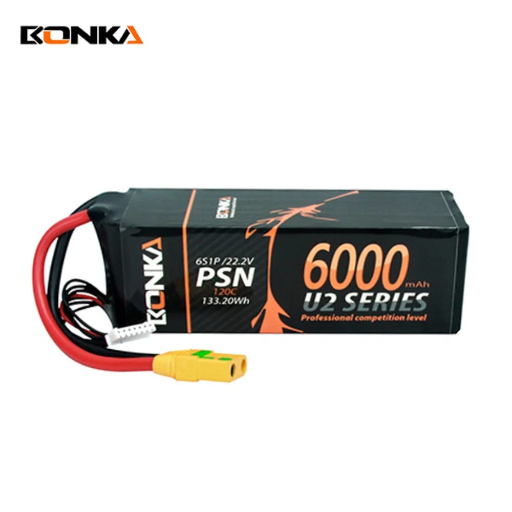 Bonka PSN Series 6S 22.2V 120C 6000mAh Long Range/Cinelifter Lipo Battery - XT90