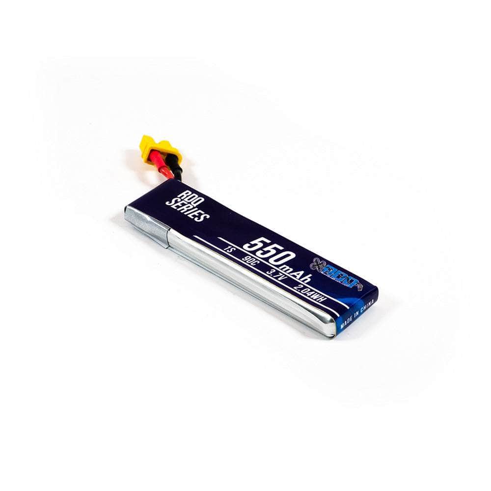 RDQ Series 3.7V 1S 550mAh 90C LiPo Whoop/Micro Battery w/ Cabled Connector - Choose Version — XT30