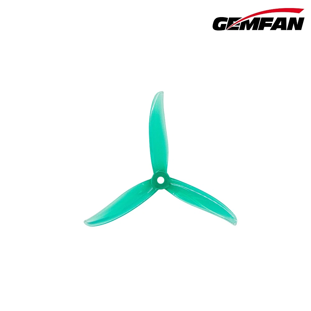Gemfan Sbang 4934 Tri-Blade 4.9" Propeller - Choose Rotation & Color — Sbang Green / Clockwise