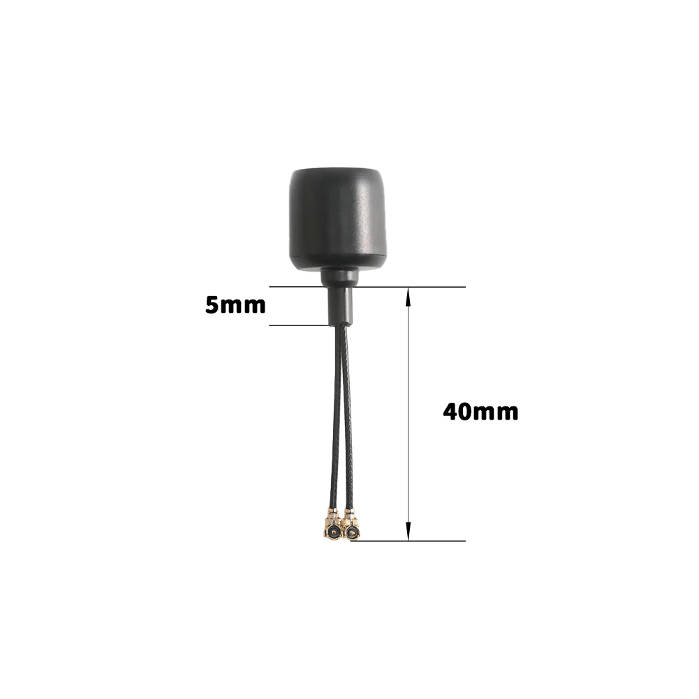FlyFishRC Dual Band 5.8Ghz/2.4GHz U.FL Antenna For DJI O3 (Black) - Choose Length — 40mm
