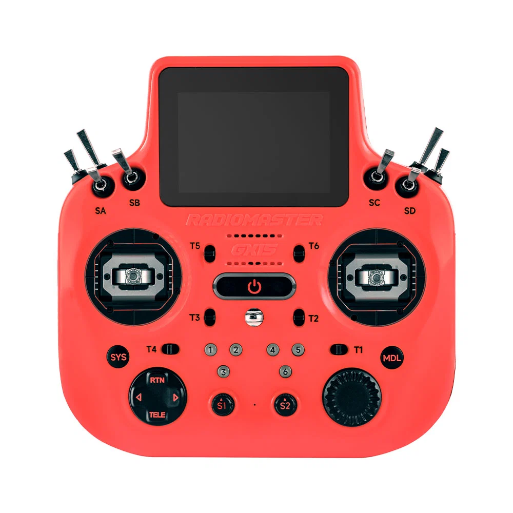 RadioMaster GX15 ELRS Gemini 2.4GHz 3.5-inch Touchscreen Display V6 CNC Hall Sensor Gimbals Radio Controller - Choose Color — Red