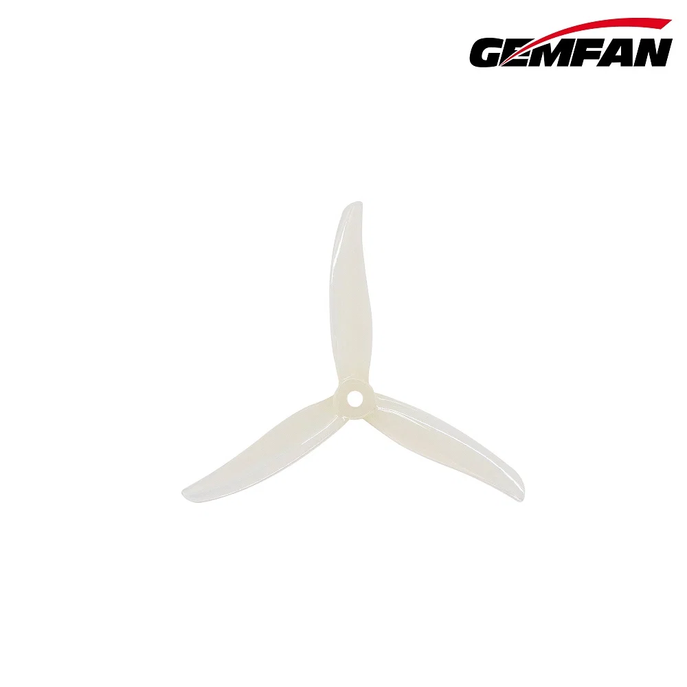Gemfan Sbang 4934 Tri-Blade 4.9" Propeller - Choose Rotation & Color — Moon White / Clockwise