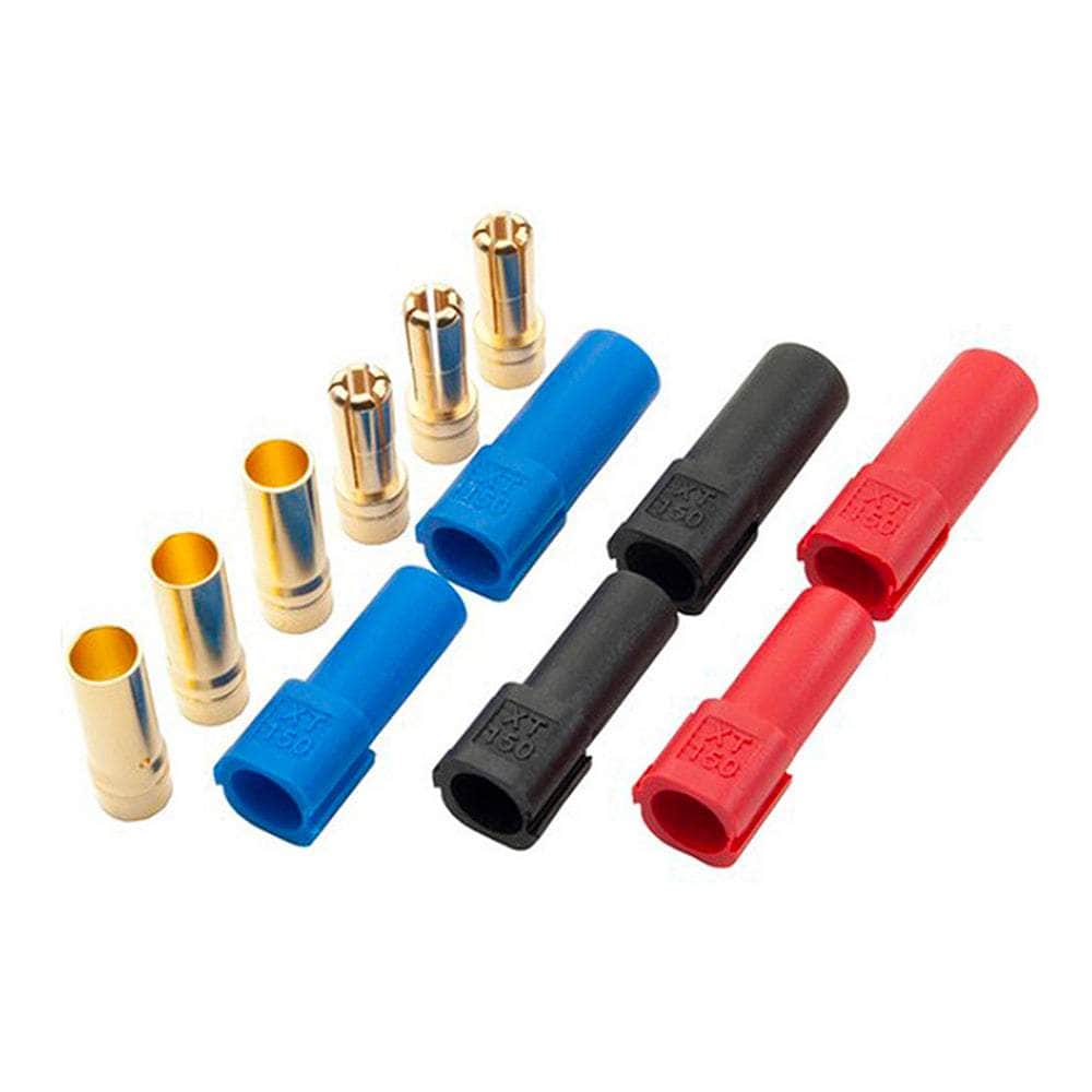 AMASS XT150 w/ 6mm Gold Connector (1PC) - Choose Your Version & Color — Male / Black