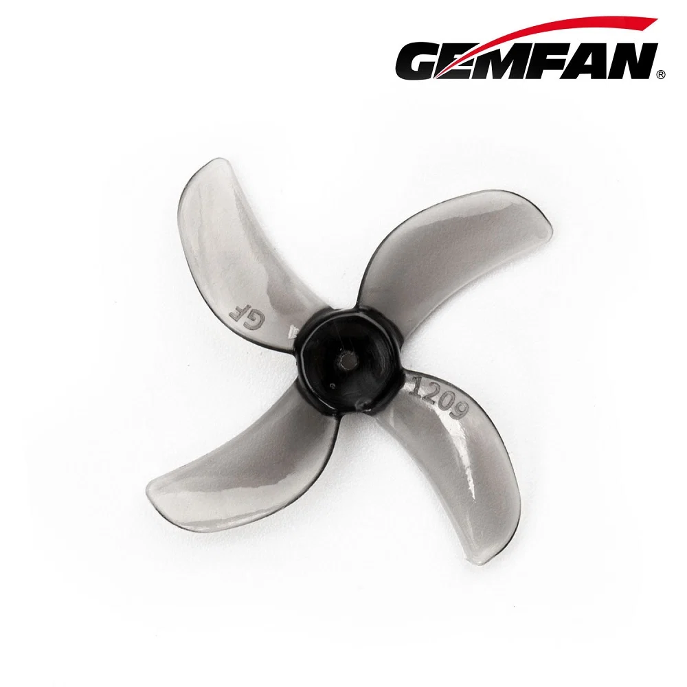 Gemfan 1209-4 31MM Quad blade 1mm Shaft (4CW+4CCW) Poly Carbonate - Choose Color — Midnight Grey