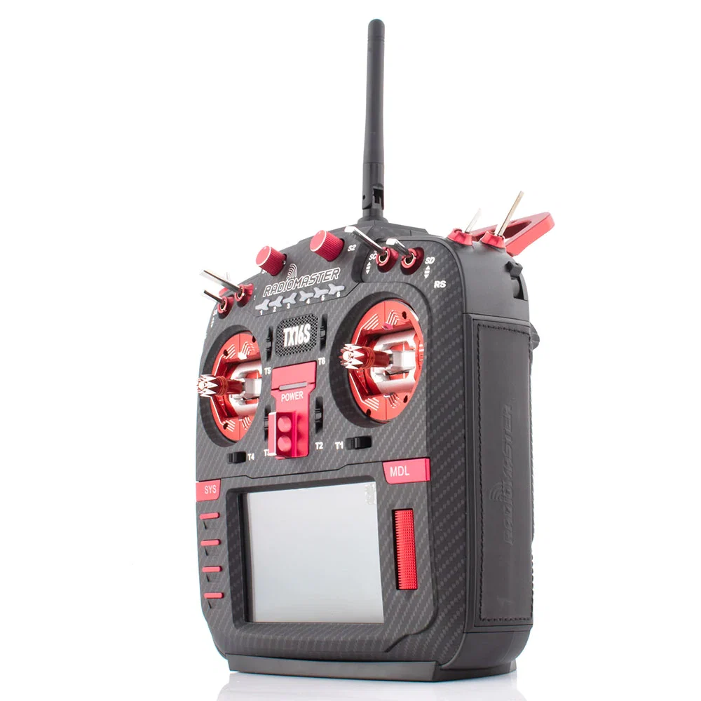 RadioMaster TX16S MKII MAX EdgeTX RC Transmitter w/ AG01 Hall Gimbals - Choose Version — Carbon Fiber Red / 4-in-1