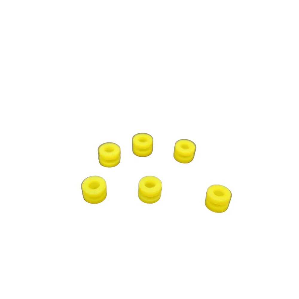 Soft Mount FC Rubber Grommet Damper Kit (6 Pcs.) - Choose Color — Yellow