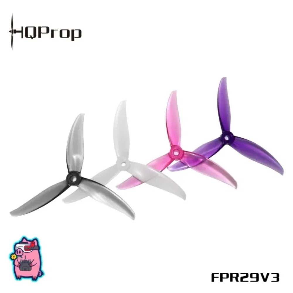 HQ Prop FlowerPig R29V3 5.1" Poly Carbonate Propeller (2CCW+2CW) - Choose Color — Grey