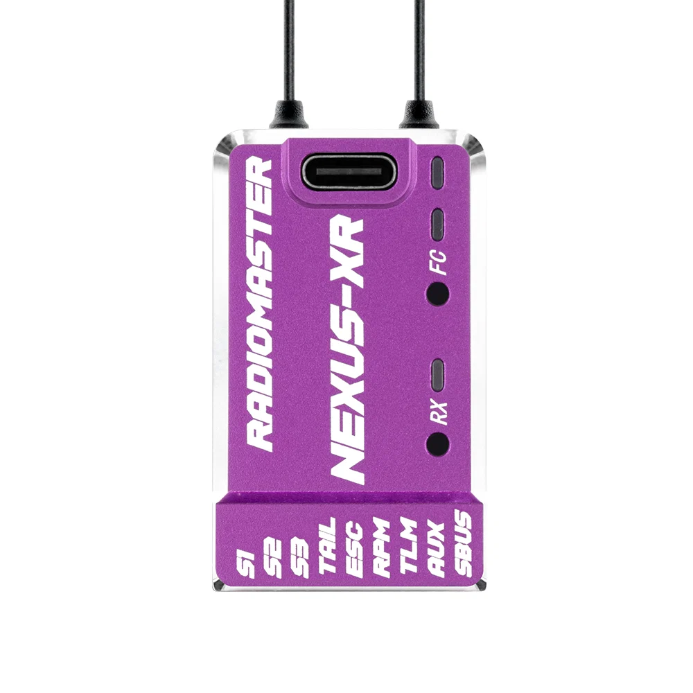 NEXUS-XR Control System Integrated 2.4GHz ExpressLRS Receiver — Purple / LBT