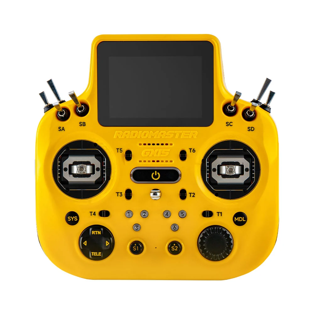 RadioMaster GX15 ELRS Gemini 2.4GHz 3.5-inch Touchscreen Display V6 CNC Hall Sensor Gimbals Radio Controller - Choose Color — Yellow
