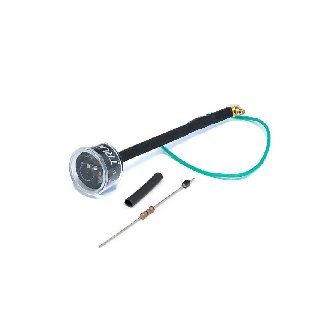 TrueRC Blaze 5.8GHz LHCP LED Integrated Antenna — MMCX90 Regular 72mm / Green