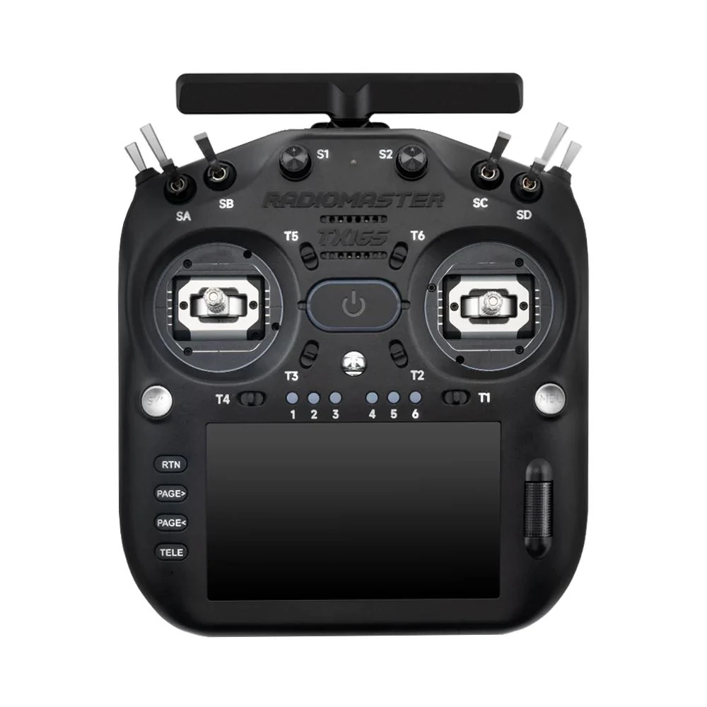 RadioMaster TX16S MK3 ELRS Gemini 2.4GHz and Sub-G 900MHz 5-inch Touchscreen Display V6.0 Hall Sensor Gimbals Mode 2 Radio Controller - Choose Color — Black