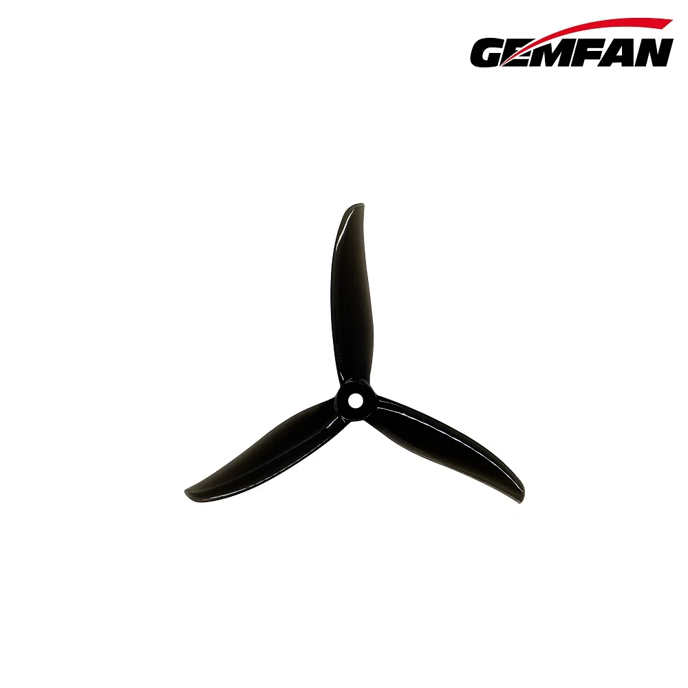 Gemfan Sbang 4934 Tri-Blade 4.9" Propeller - Choose Rotation & Color — Midnight Black / Counter Clockwise