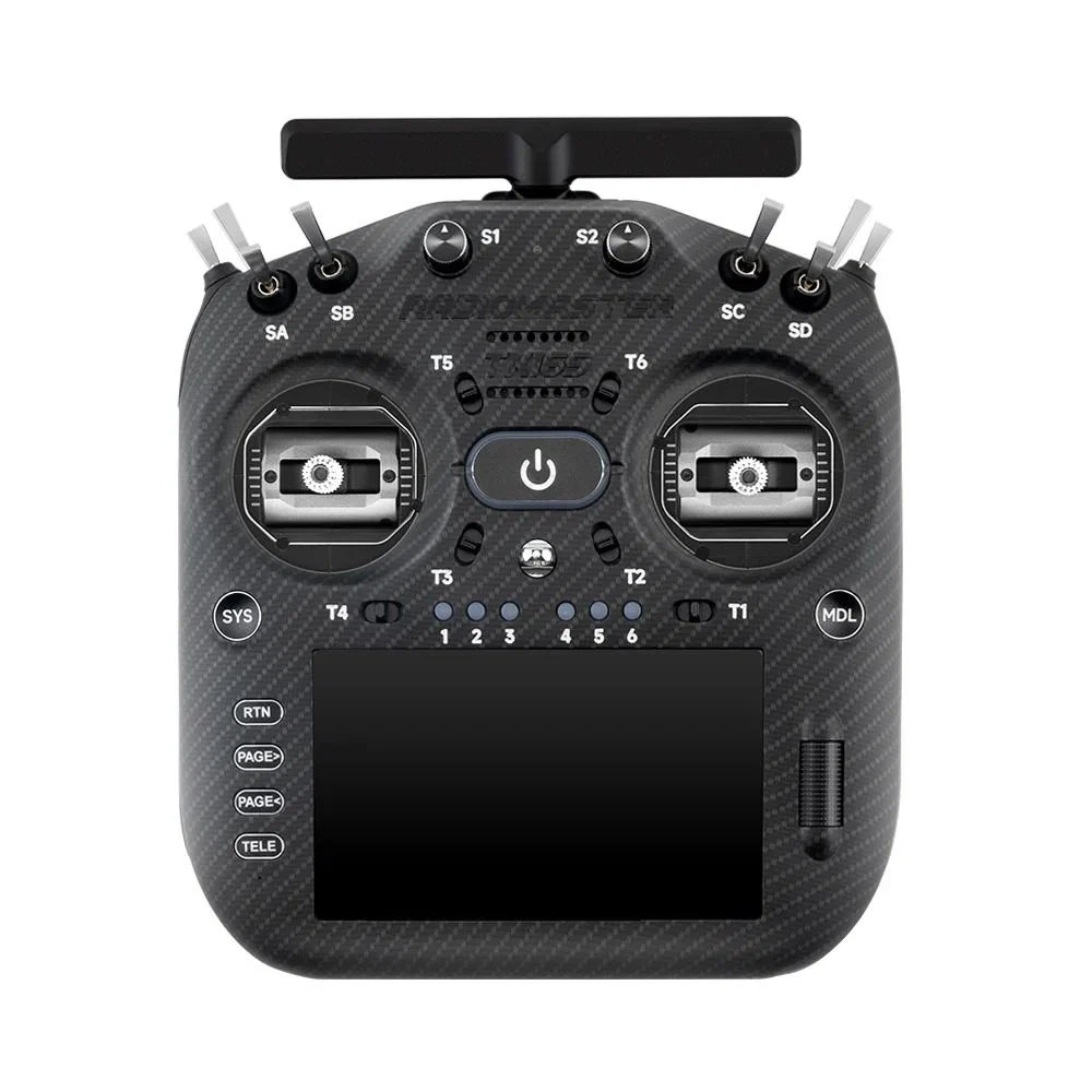 RadioMaster TX16S MK3 MAX ELRS Gemini 2.4GHz and Sub-G 900MHz 5-inch Touchscreen Display AG02 Gimbals Mode 2 Radio Controller - Choose Color — Black