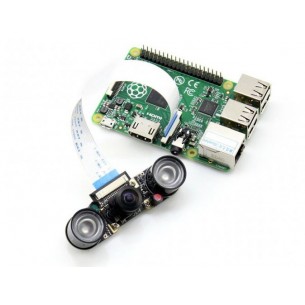 Kamera Night Vision HD (H) szerokokątna do Raspberry Pi z podświetleniem IR i regulacją ostrości - Waveshare 10703