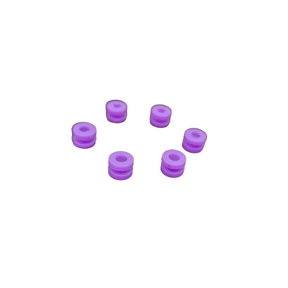Soft Mount FC Rubber Grommet Damper Kit (6 Pcs.) - Choose Color — Purple