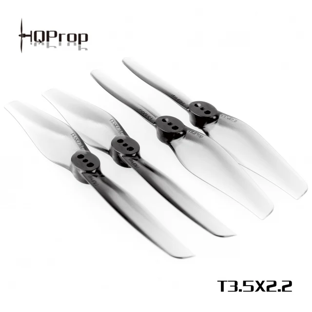 HQ Prop T3.5X2.2X2 Bi-Blade 3.5" Prop Grey (2CW+2CCW) - Poly Carbonate