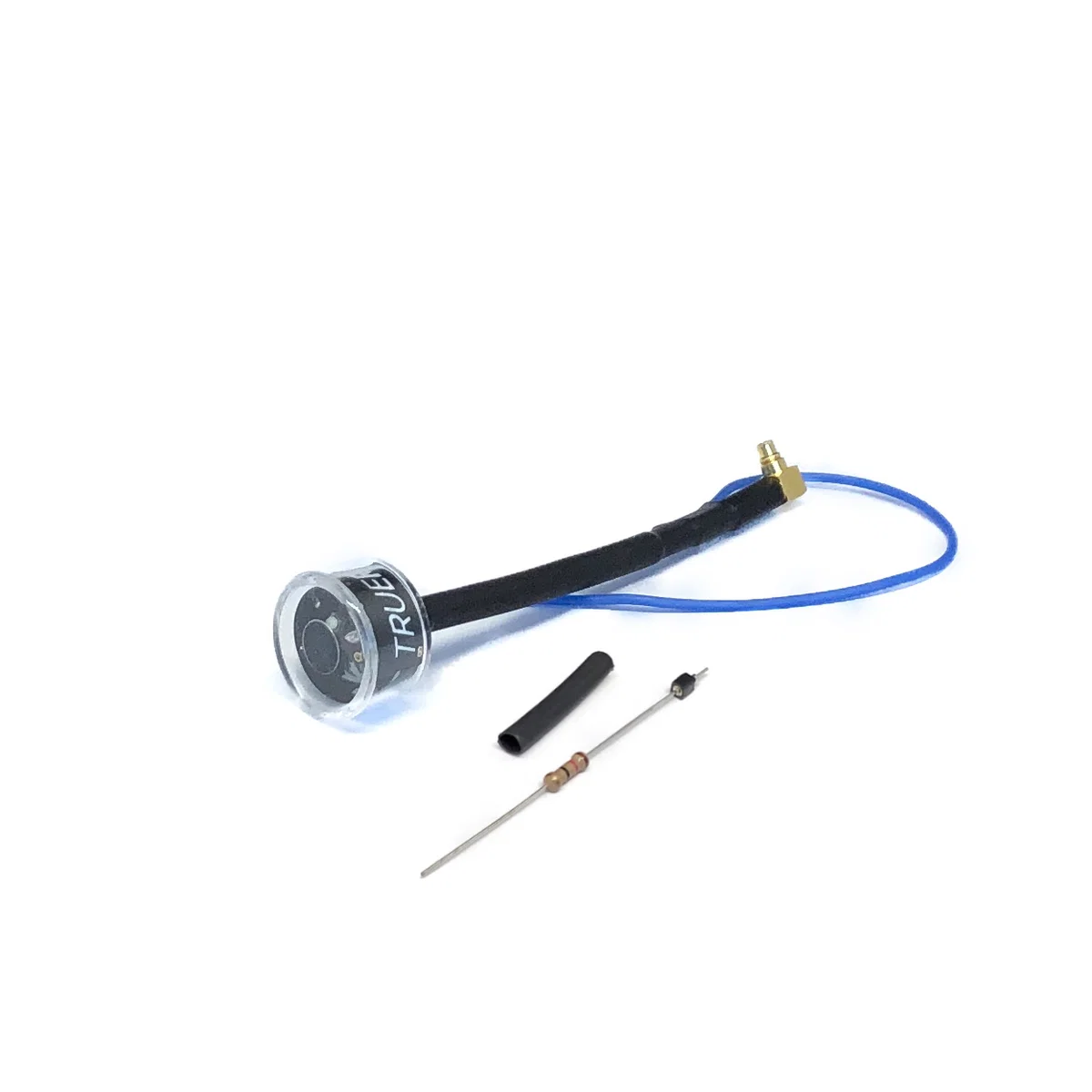 TrueRC Blaze 5.8GHz RHCP LED Integrated Antenna — MMCX90 Regular 72mm / Blue