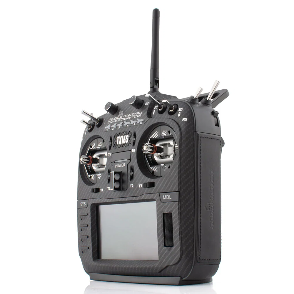 RadioMaster TX16S MKII MAX EdgeTX RC Transmitter w/ AG01 Hall Gimbals - Choose Version — Carbon Fiber Black / 4-in-1