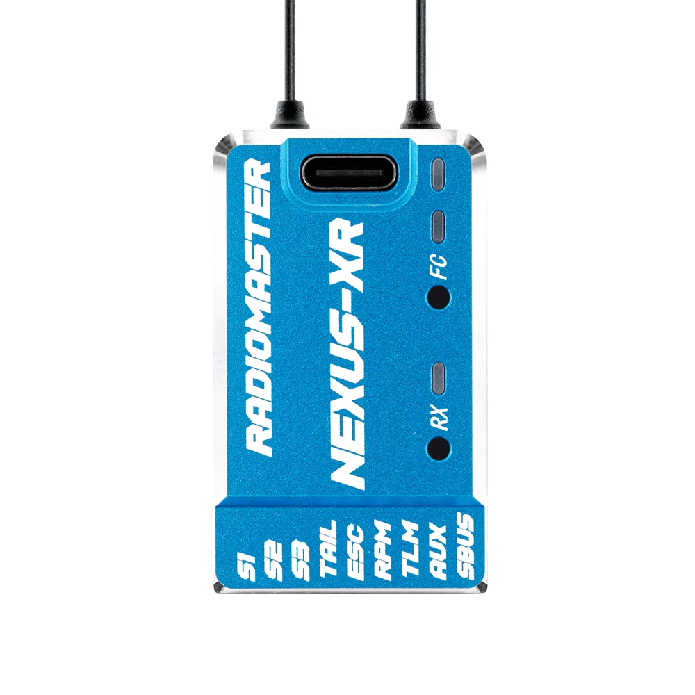 NEXUS-XR Control System Integrated 2.4GHz ExpressLRS Receiver — Blue / FCC