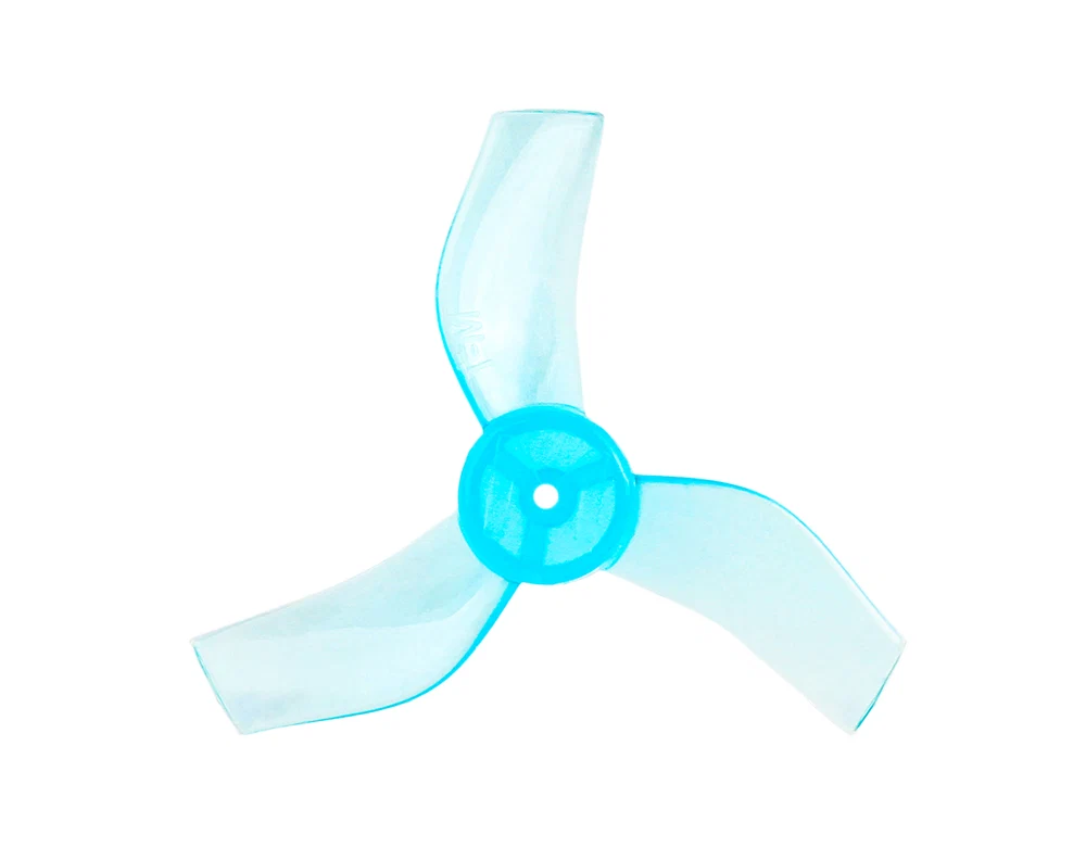 T-Motor M12199 1.2"/31MM Tri-Blade FPV Whoop Drone Propeller (2CW+2CCW) - Choose Color — Clear Blue