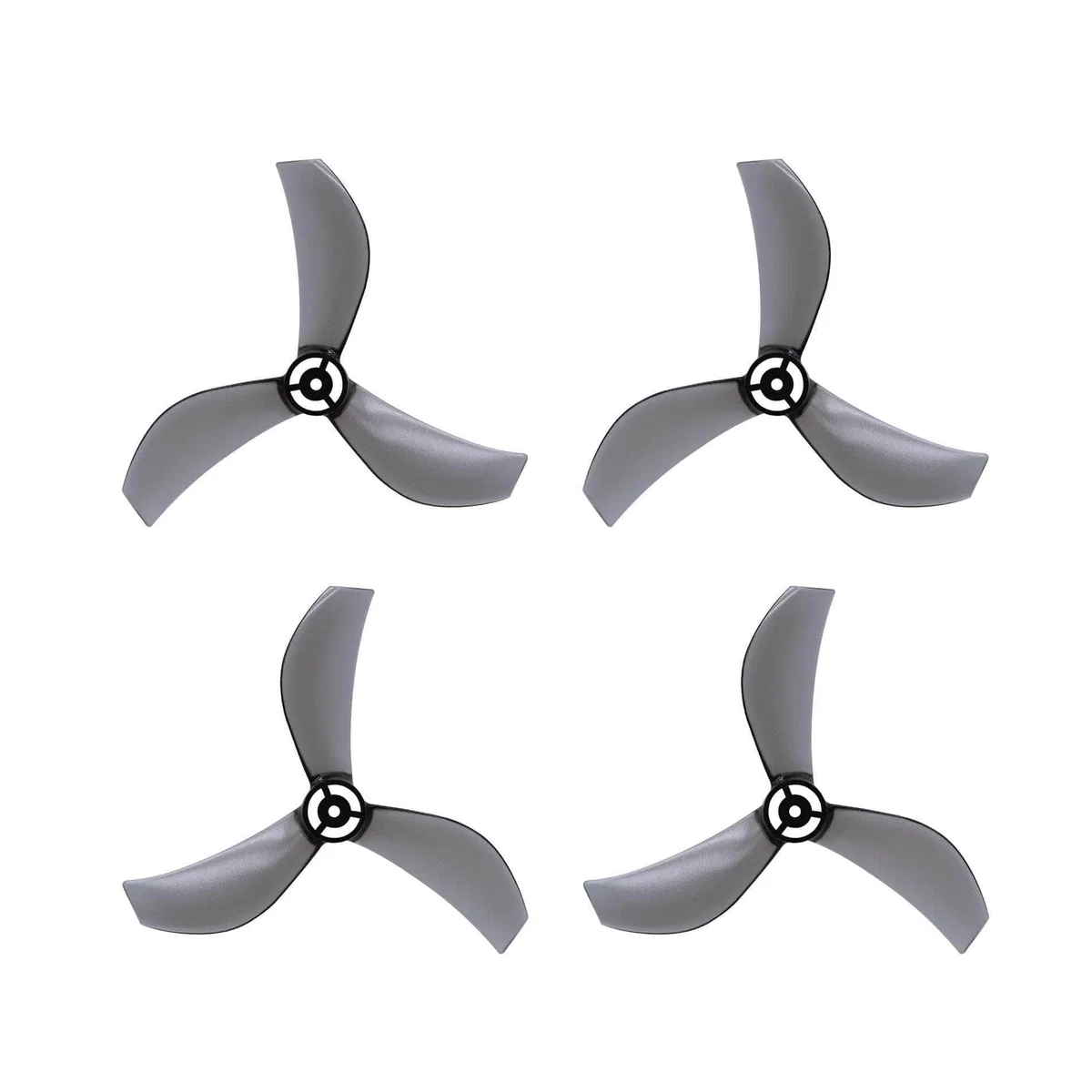 NewBeeDrone Azi Tri-Blade 40mm Micro/Whoop Prop 8 Pack (1mm Shaft) - Choose Your Color — Black