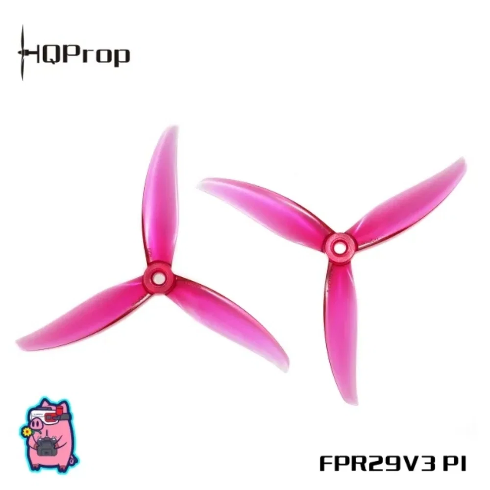 HQ Prop FlowerPig R29V3 5.1" Poly Carbonate Propeller (2CCW+2CW) - Choose Color — Pink