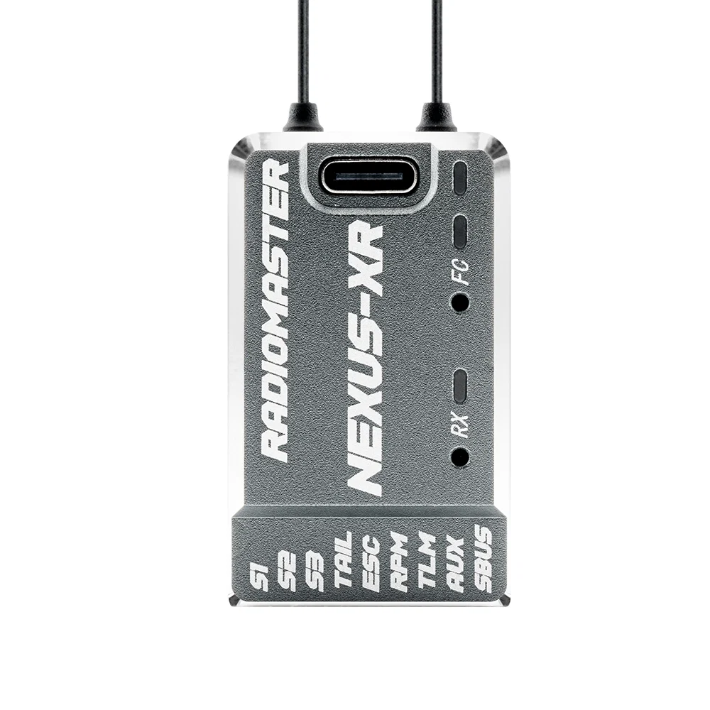 NEXUS-XR Control System Integrated 2.4GHz ExpressLRS Receiver — Grey / LBT