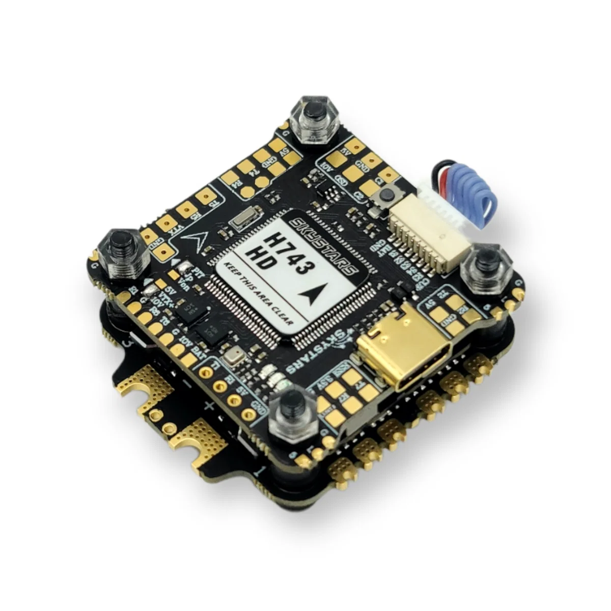 Skystars H743 Dual BMI270 Gyro Flight Controller and AM60 60A AM32 ESC Stack - 30x30mm