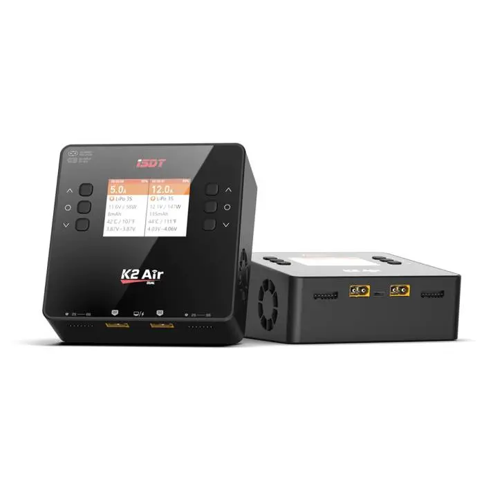 ISDT K2 Air Bluetooth AC 200W/DC 500Wx2 Dual Channel 20A 2-6S AC/DC Smart Charger