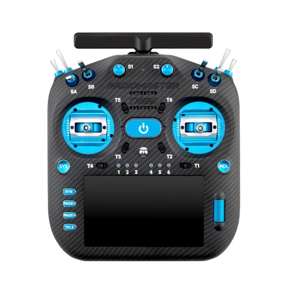 RadioMaster TX16S MK3 MAX ELRS Gemini 2.4GHz and Sub-G 900MHz 5-inch Touchscreen Display AG02 Gimbals Mode 2 Radio Controller - Choose Color — Blue