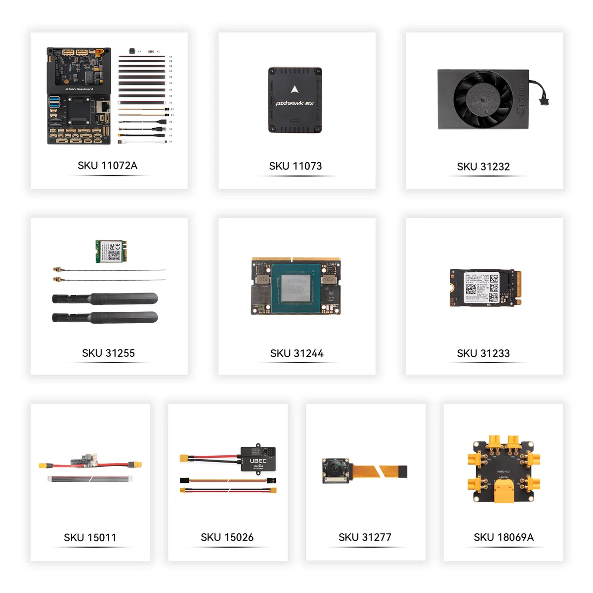 Pixhawk Jetson Baseboard Bundle — Pixhawk 6X / Jetson Orin Nano 4GB (with Wi-Fi & SSD & Camera) / With Case