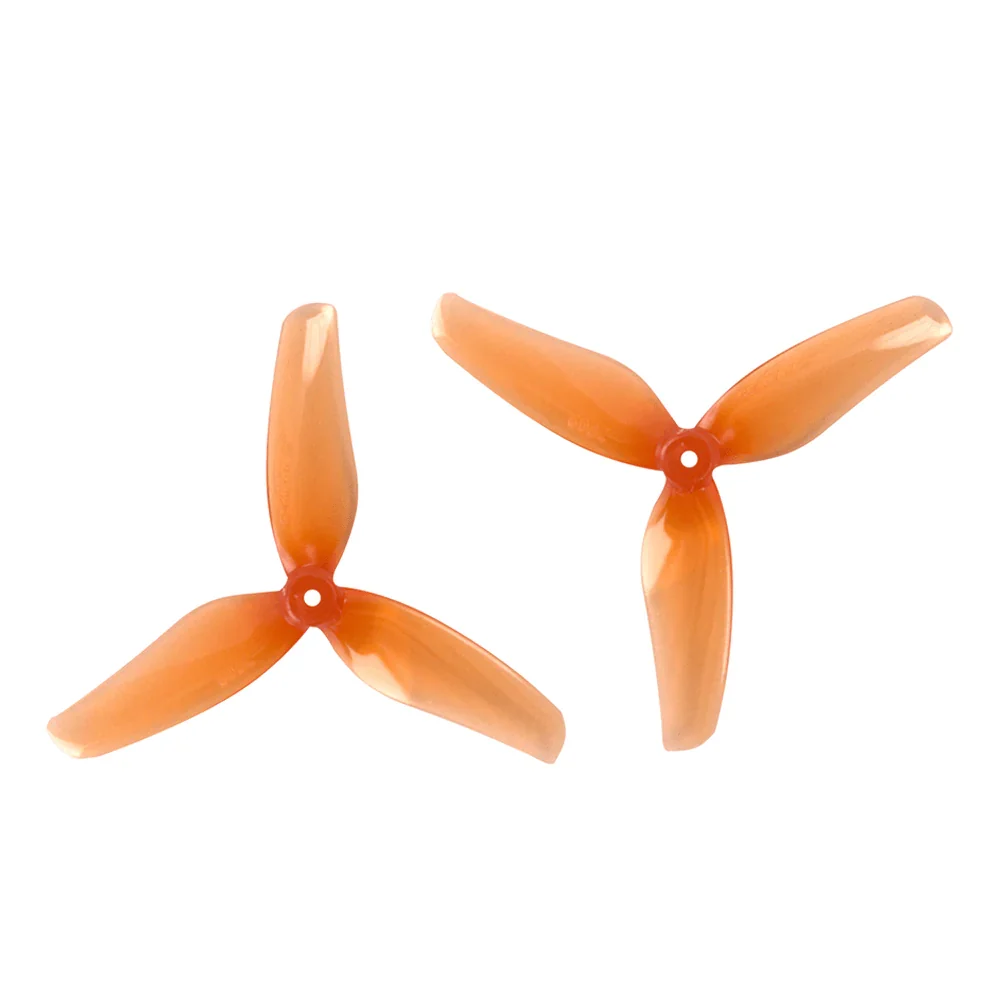 Gemfan Hurricane 2" 2009-3 PC Durable Tri-Blade Prop 1.5mm Shaft (4CCW+4CW) - Choose Color — Orange