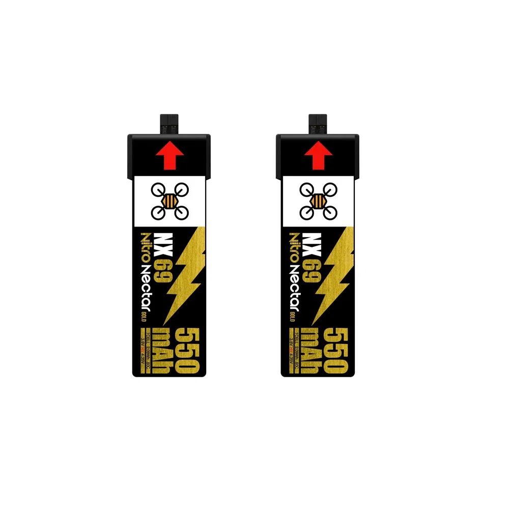 NewBeeDrone Nitro Nectar NX69 550mAh 1S 80C HV LiPo Battery (2 x Batteries)